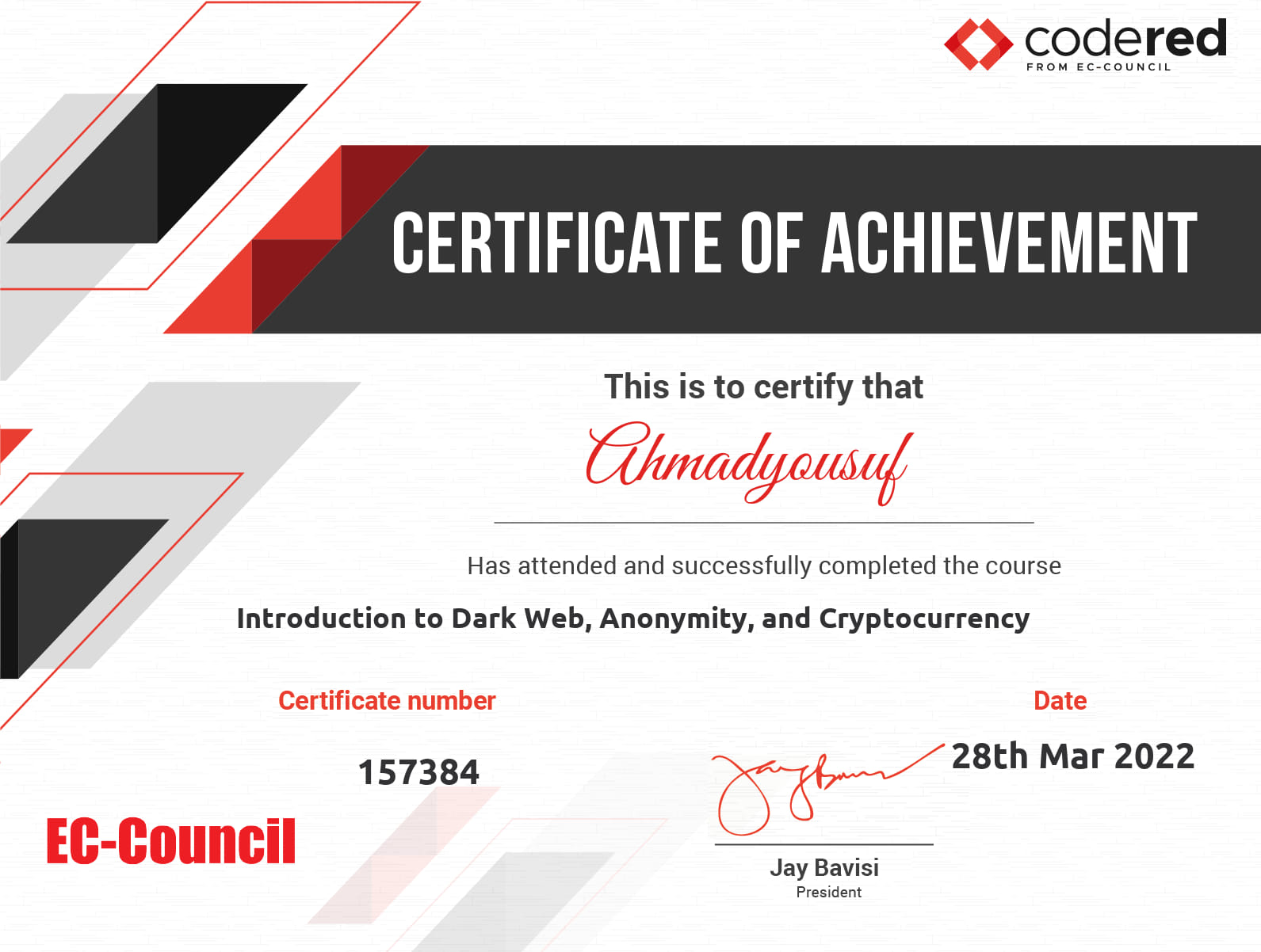 Dark Web & OPSEC certificate